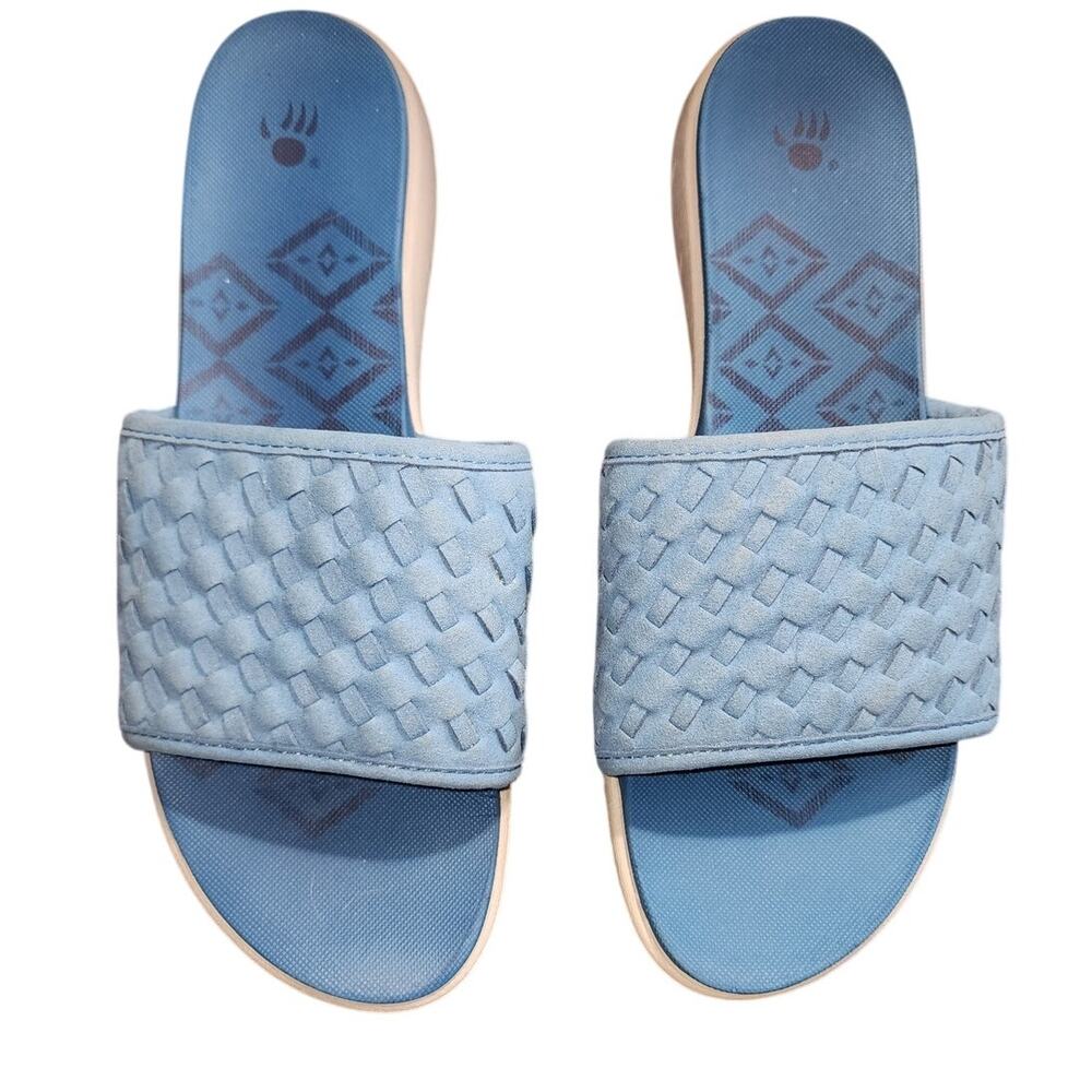 BEARPAW Women's Delphine Comfortable & Lightweight Slide Sandal Ceramic Blue 9